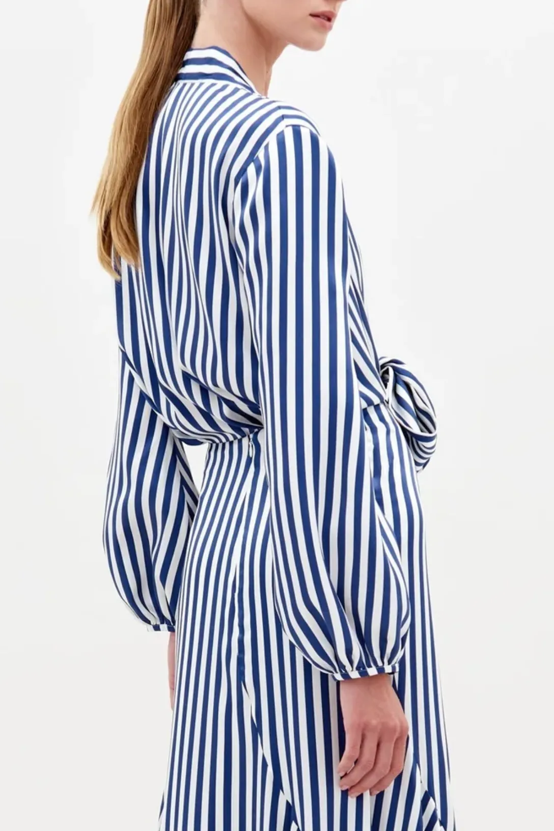 Honey Blouse | White Blue Stripes
