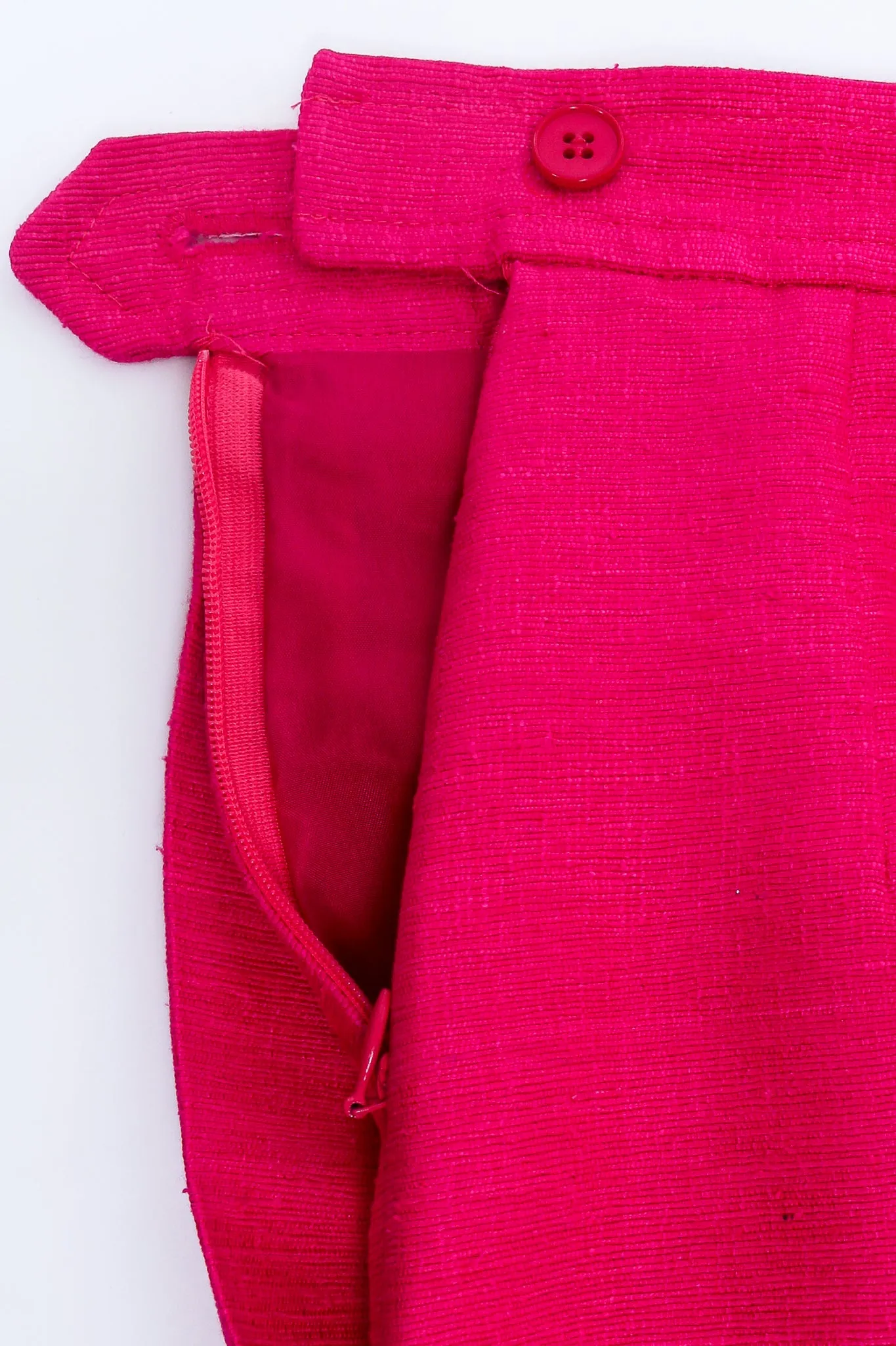 Hot Neon Silk Jacket & Skirt Set