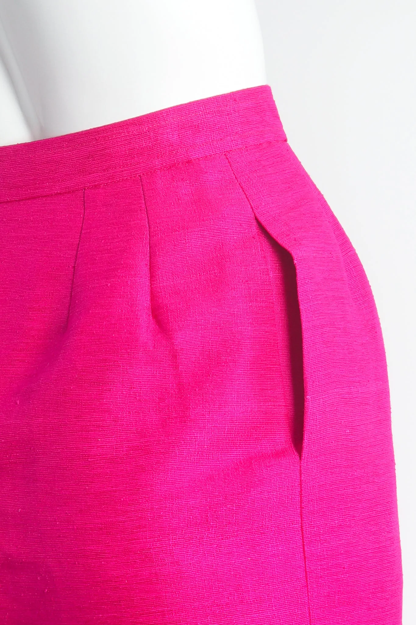 Hot Neon Silk Jacket & Skirt Set