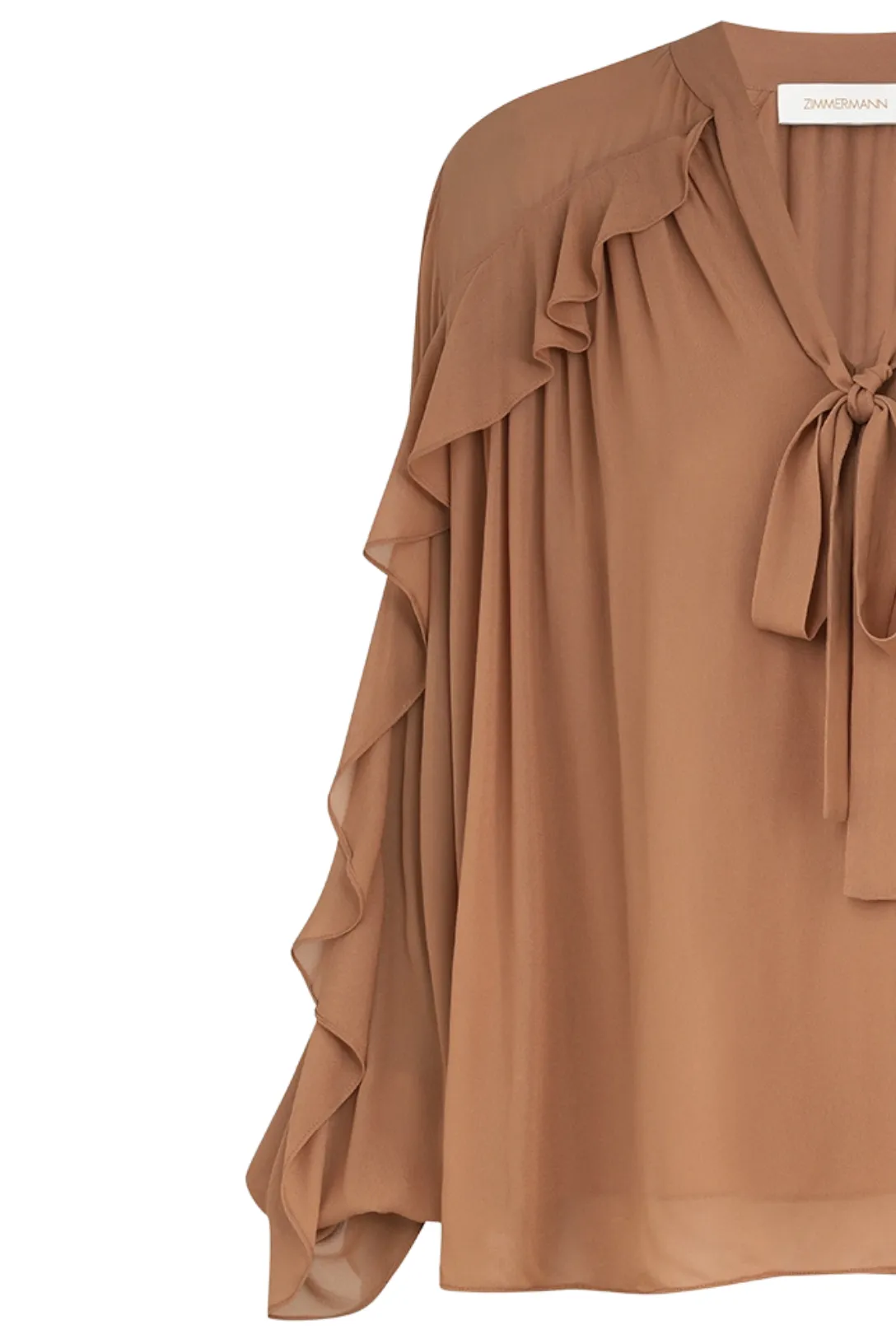 Illuminate Flutter Blouse | Tan