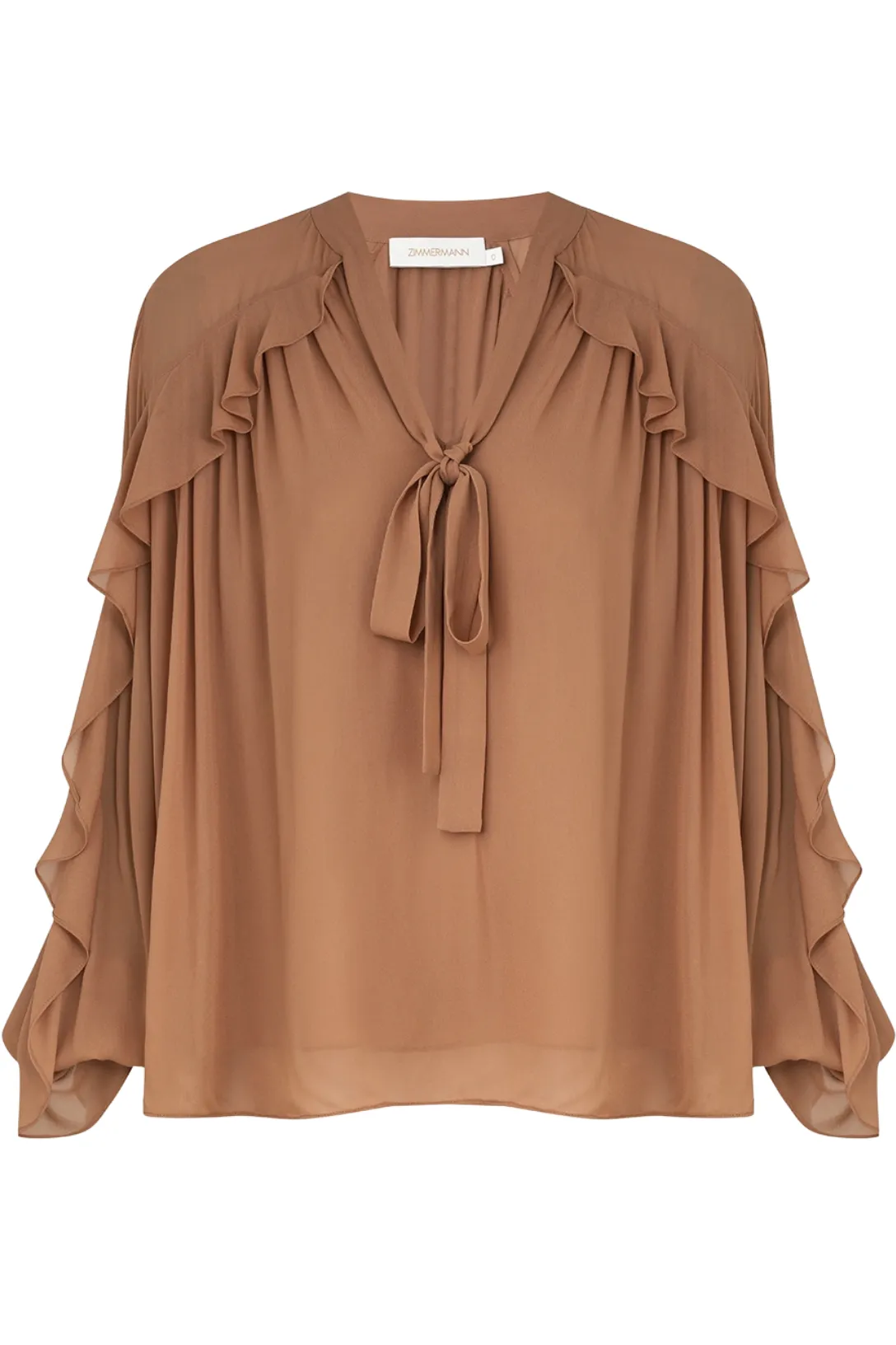 Illuminate Flutter Blouse | Tan