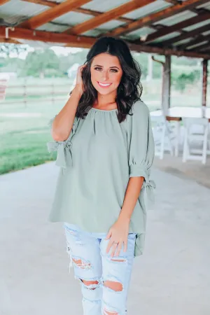 In The Long Run Top - Sage