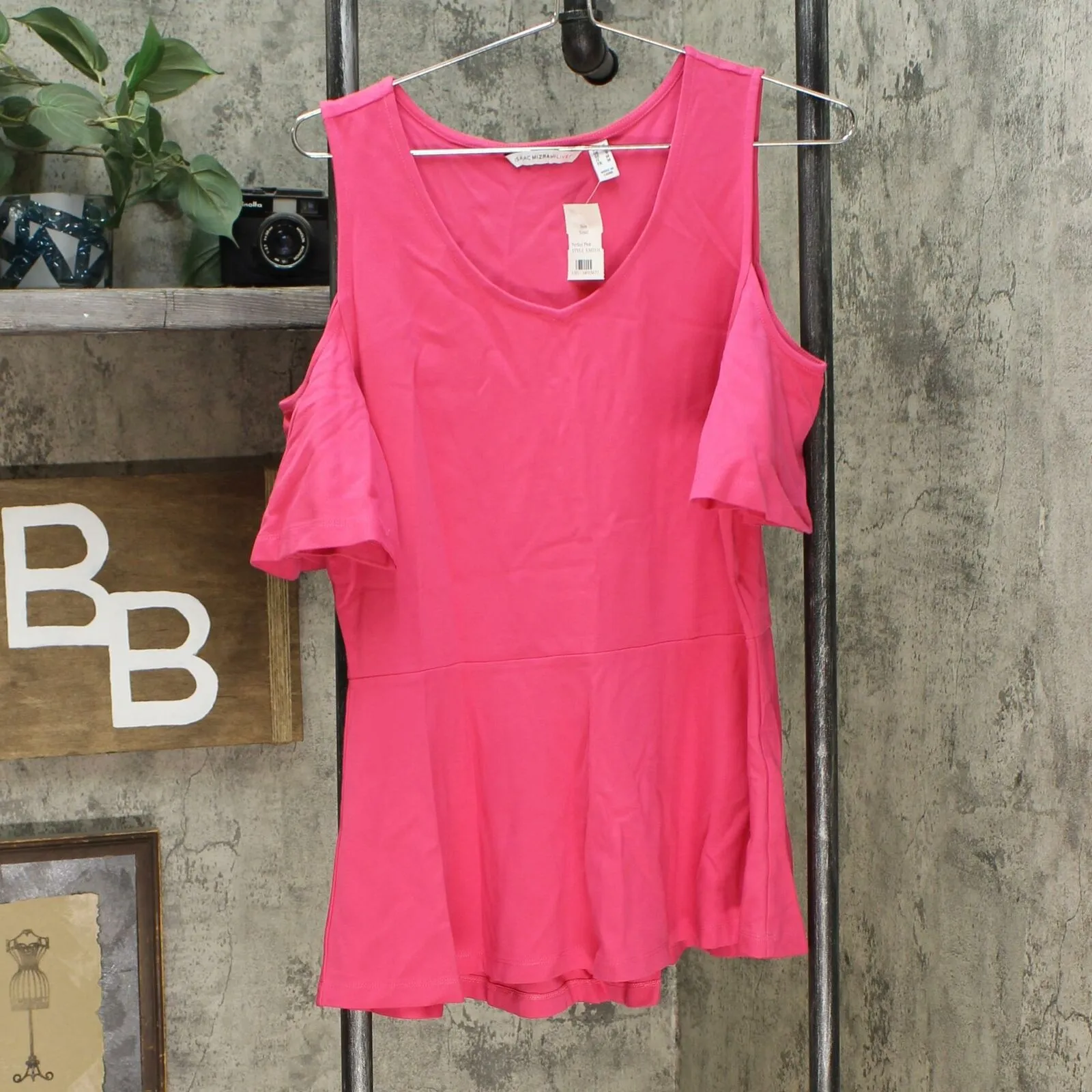 Isaac Mizrahi Live! Women's Cold Shoulder Peplum Top
