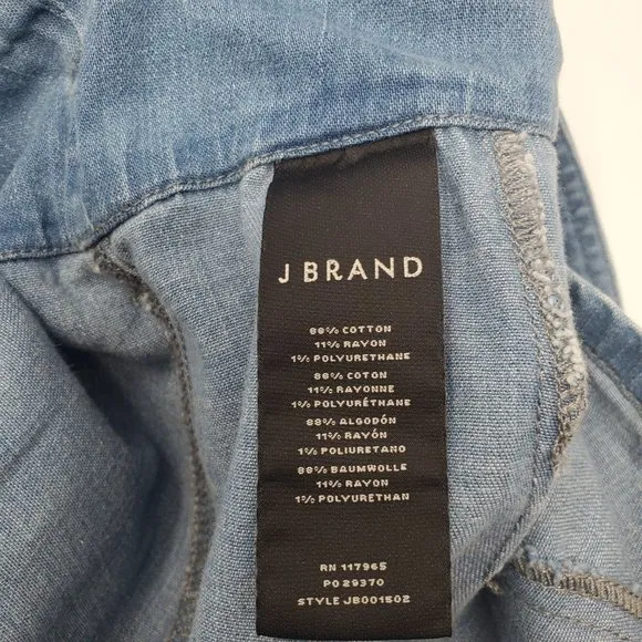 J Brand Heavenly Paperbag Denim Skirt w/ Belt Sz Large