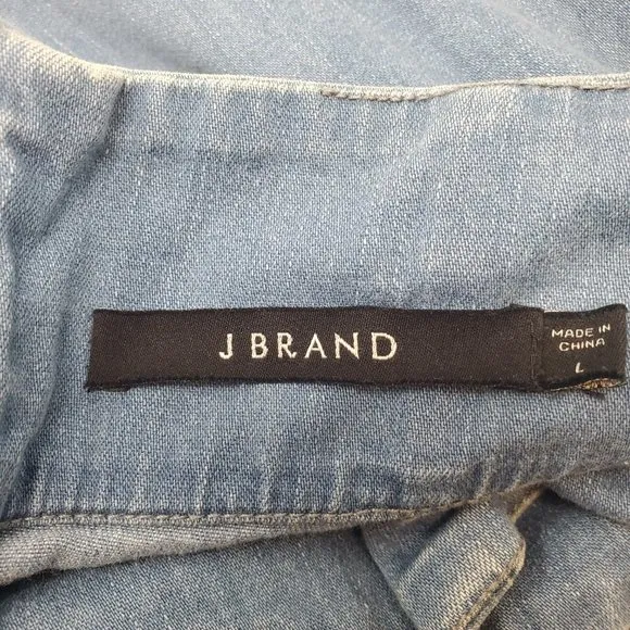 J Brand Heavenly Paperbag Denim Skirt w/ Belt Sz Large