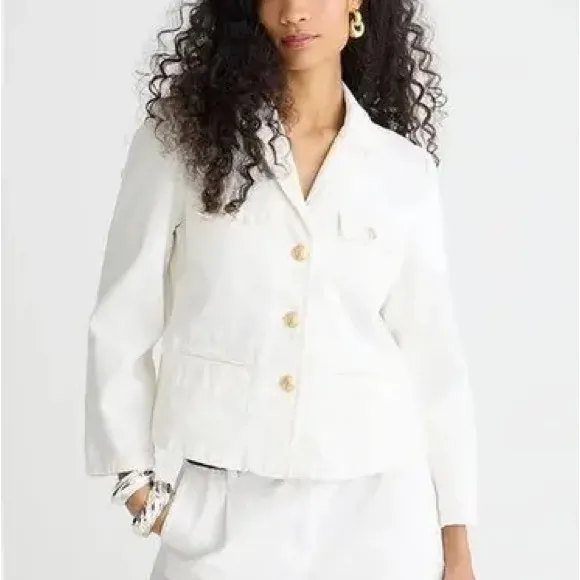J. Crew Denim blazer-jacket in white