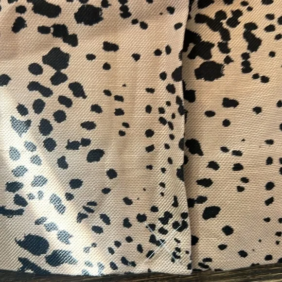 J Crew Linen Leopard Print Pencil Skirt With Pink Trim Size 6 NWT