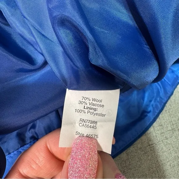 J. Crew Royal Blue Wool Straight Pencil Skirt Knee Length Size 4 Small NWT