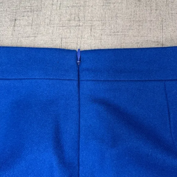 J. Crew Royal Blue Wool Straight Pencil Skirt Knee Length Size 4 Small NWT