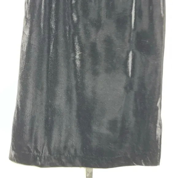 J.Crew Women’s Black Velvet Velour Pull On Straight Skirt Size Small