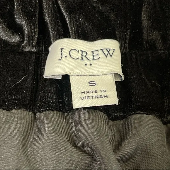 J.Crew Women’s Black Velvet Velour Pull On Straight Skirt Size Small