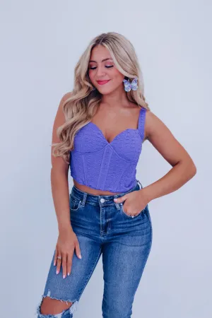 Jessi Jacquard Corset Cropped Top