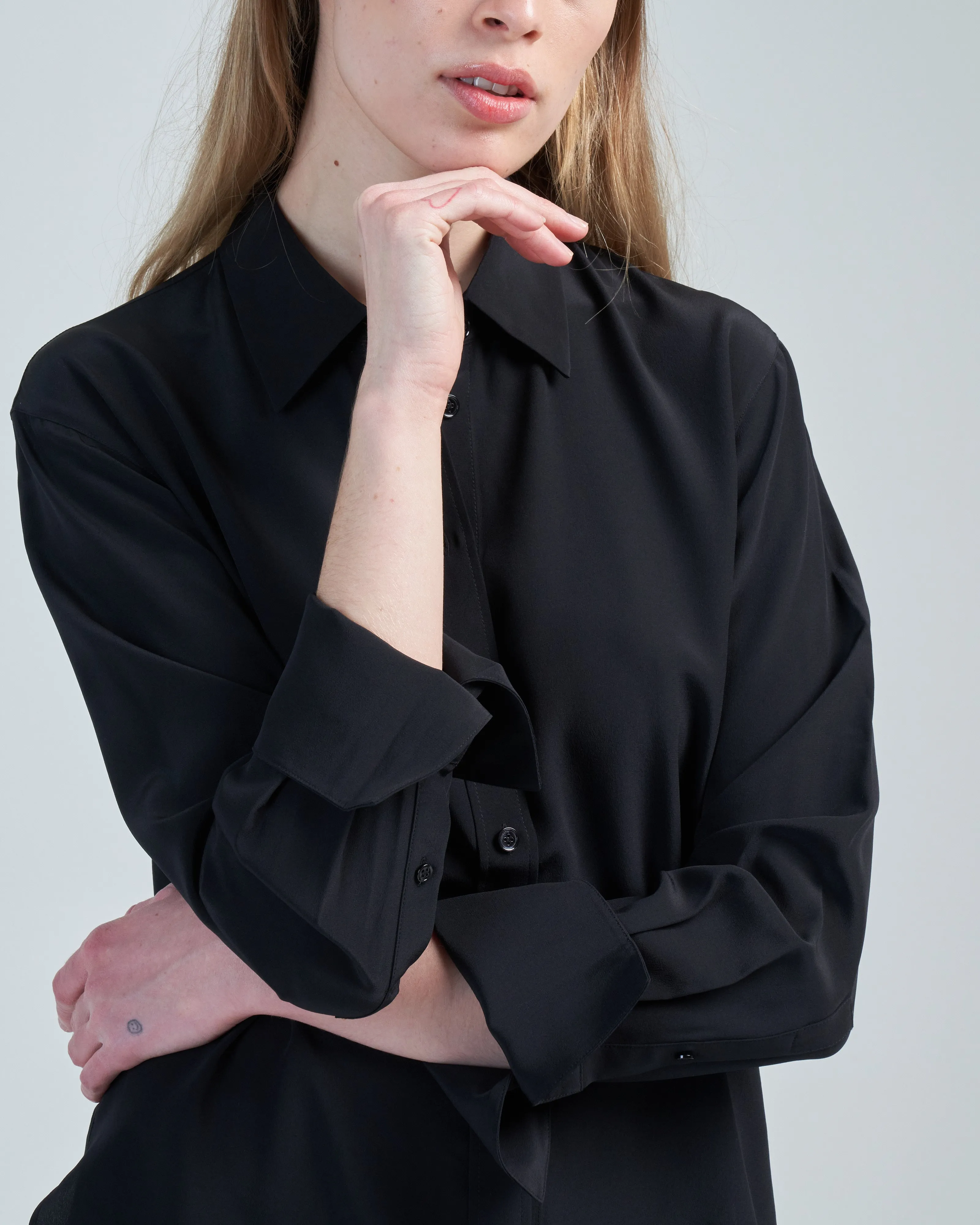 joe silk blouse