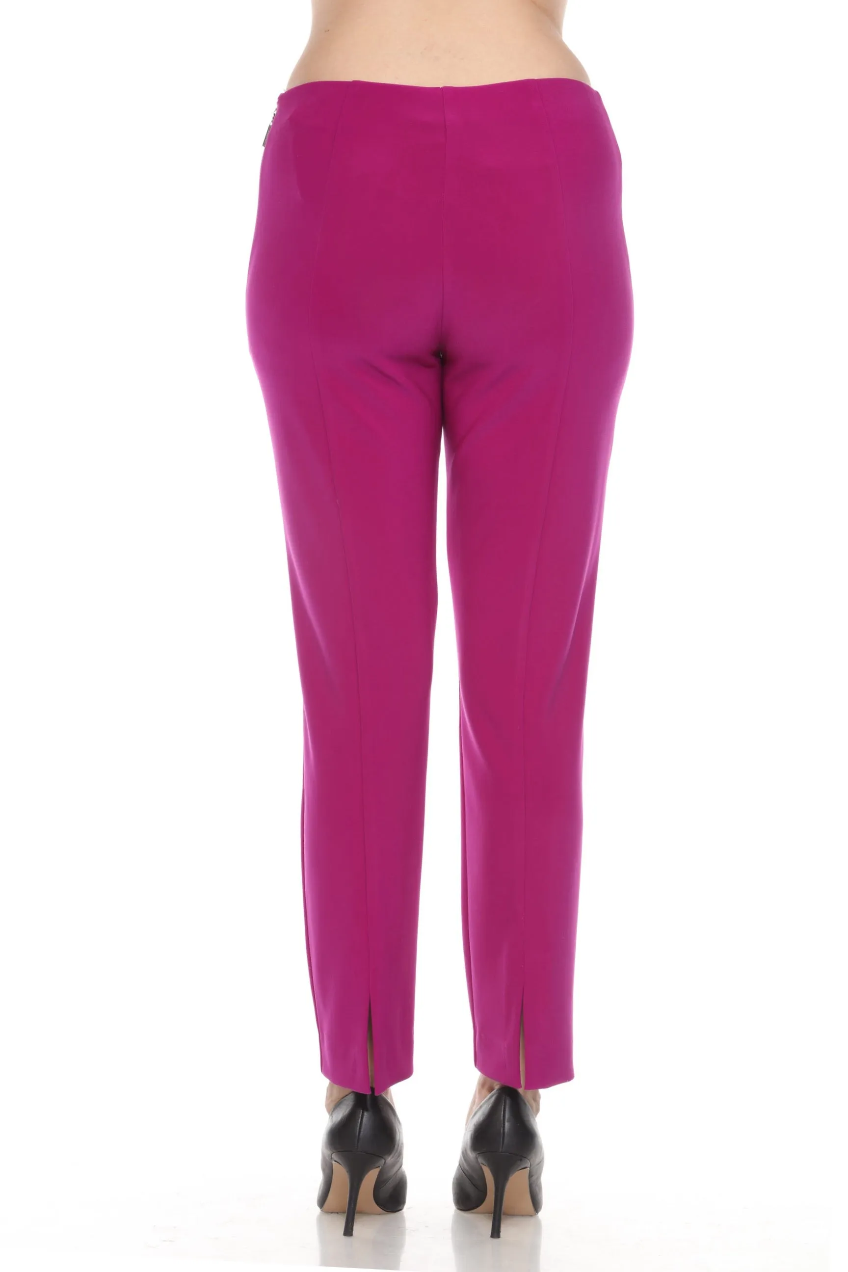 Joseph Ribkoff Split Hem Side Zip Slim Ankle Pants 243744