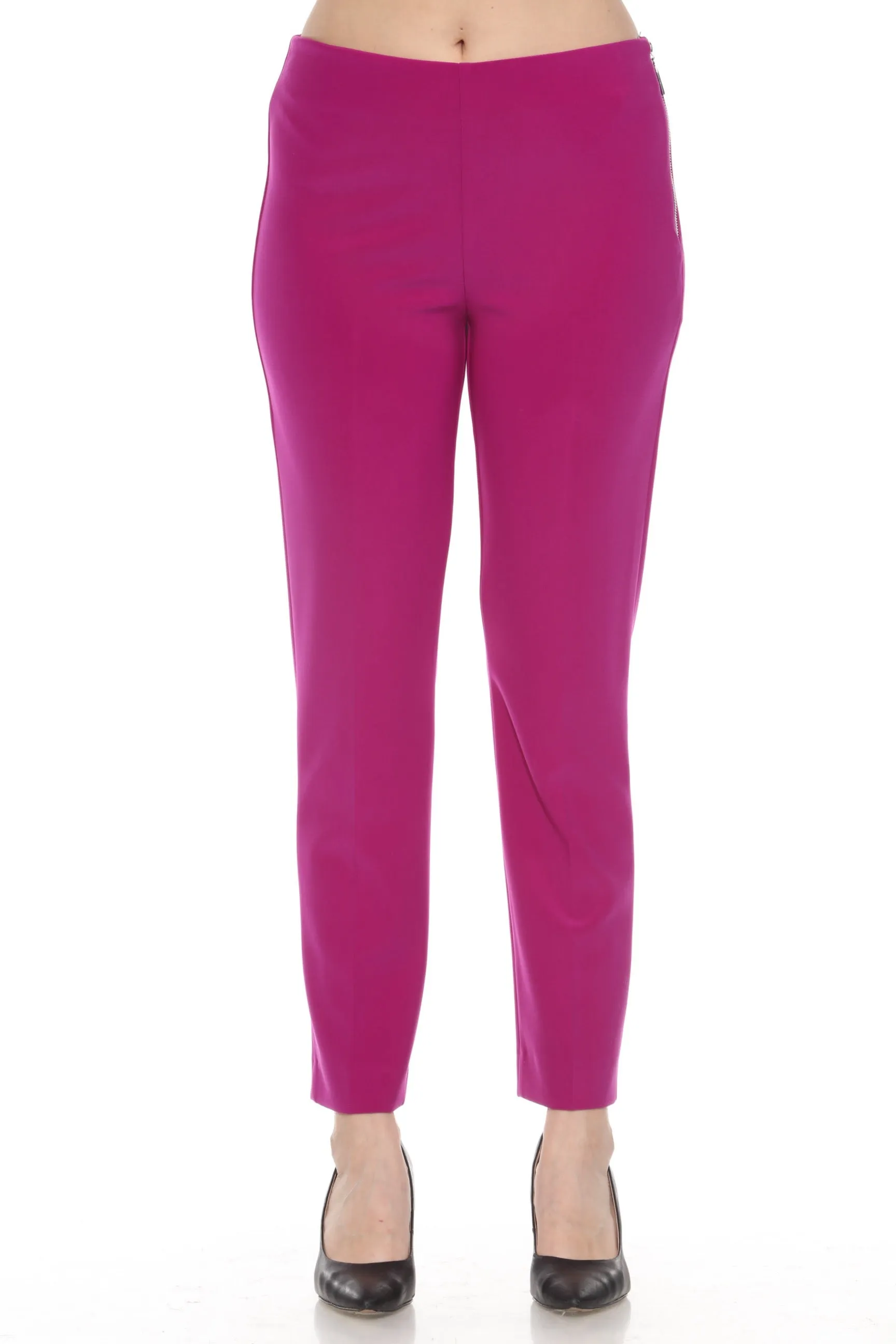 Joseph Ribkoff Split Hem Side Zip Slim Ankle Pants 243744