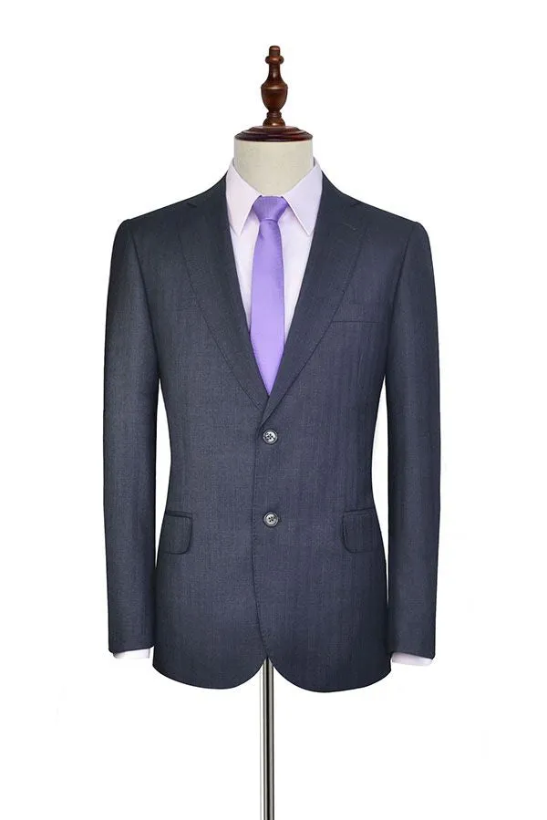 Julio Dark Grey Stripe Pattern Mens Suits for Formal