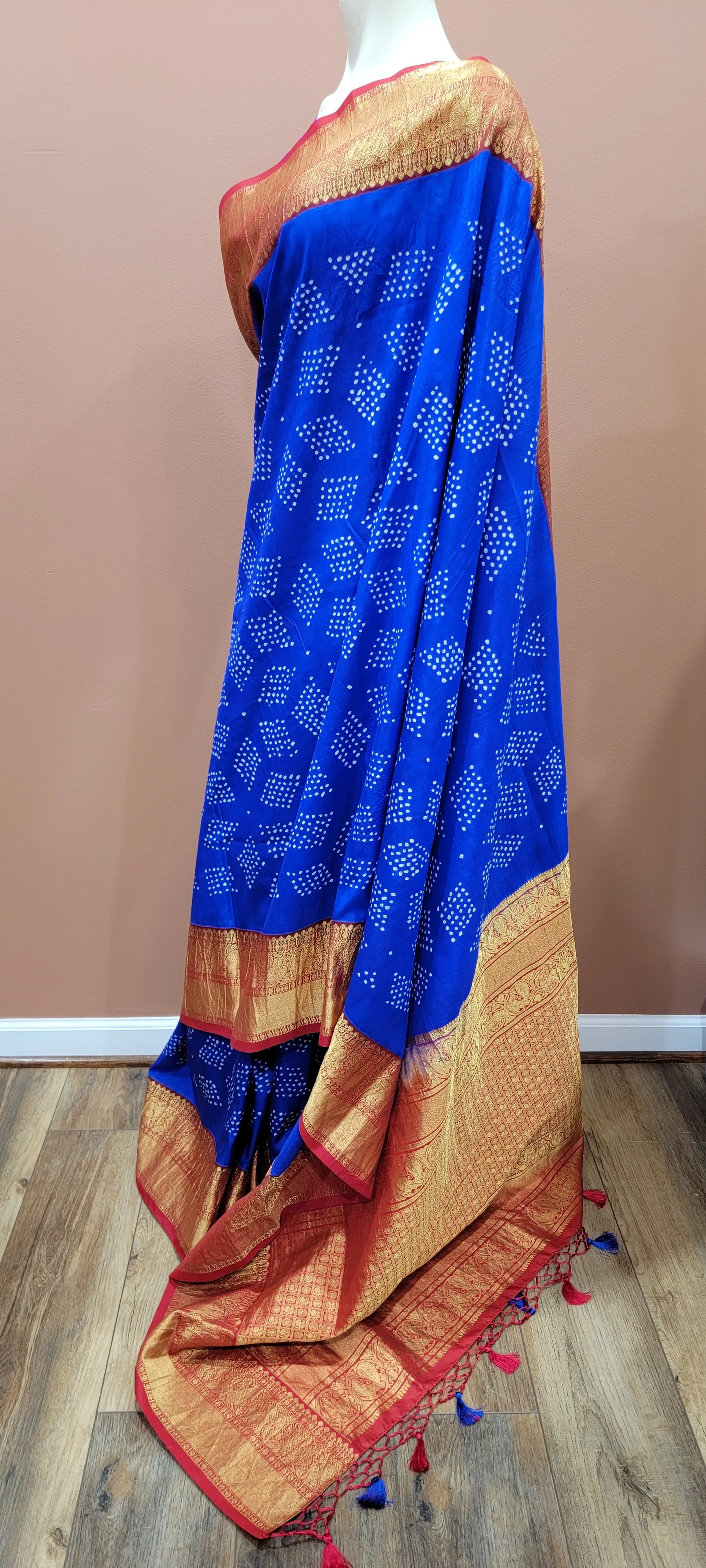 Kanchi Hand Tie Bandhini Saree Collection