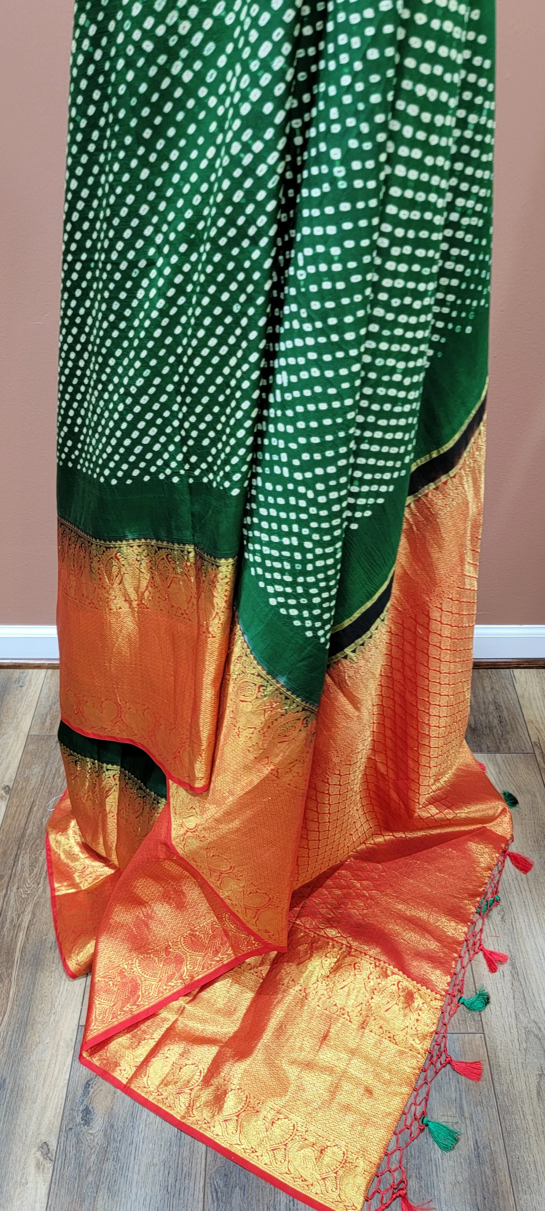 Kanchi Hand Tie Bandhini Saree Collection