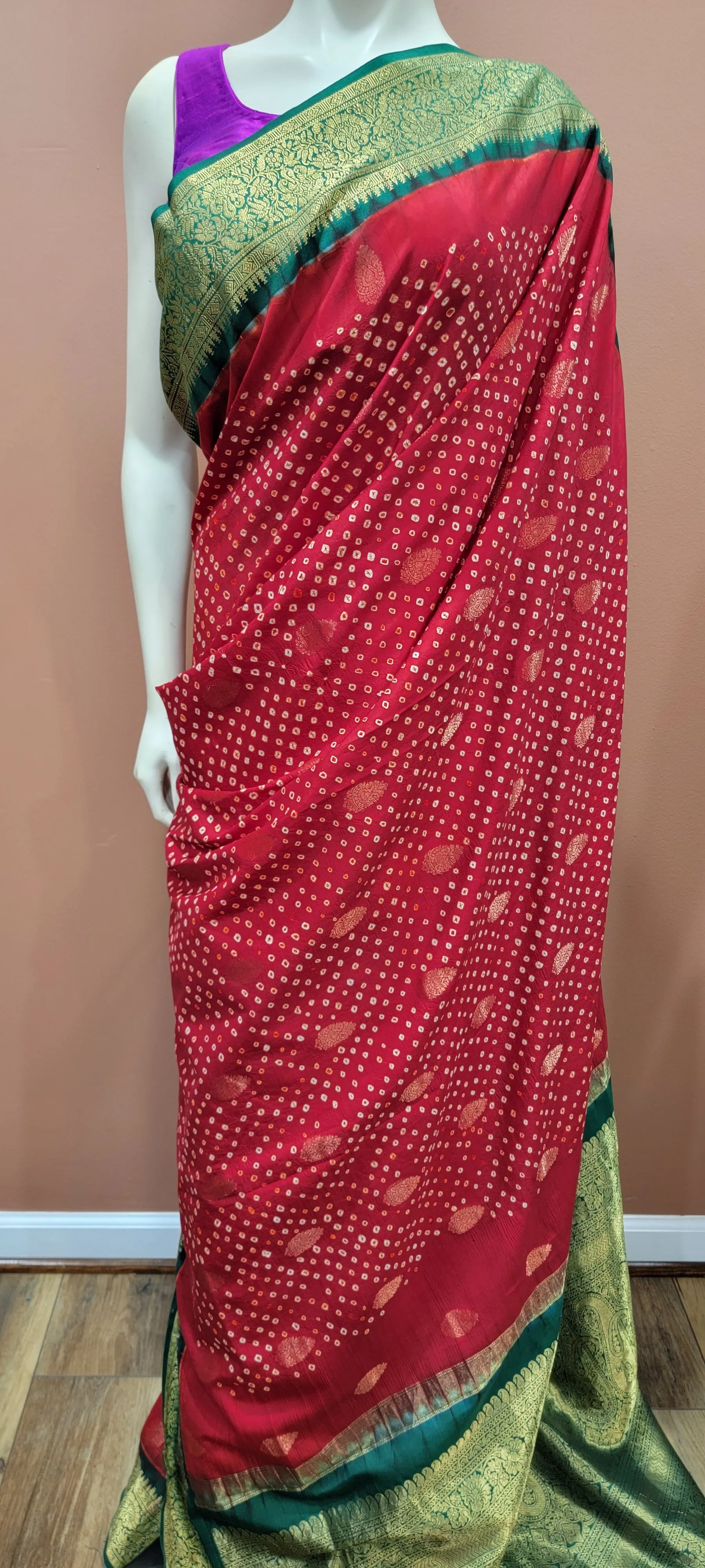 Kanchi Hand Tie Bandhini Saree Collection