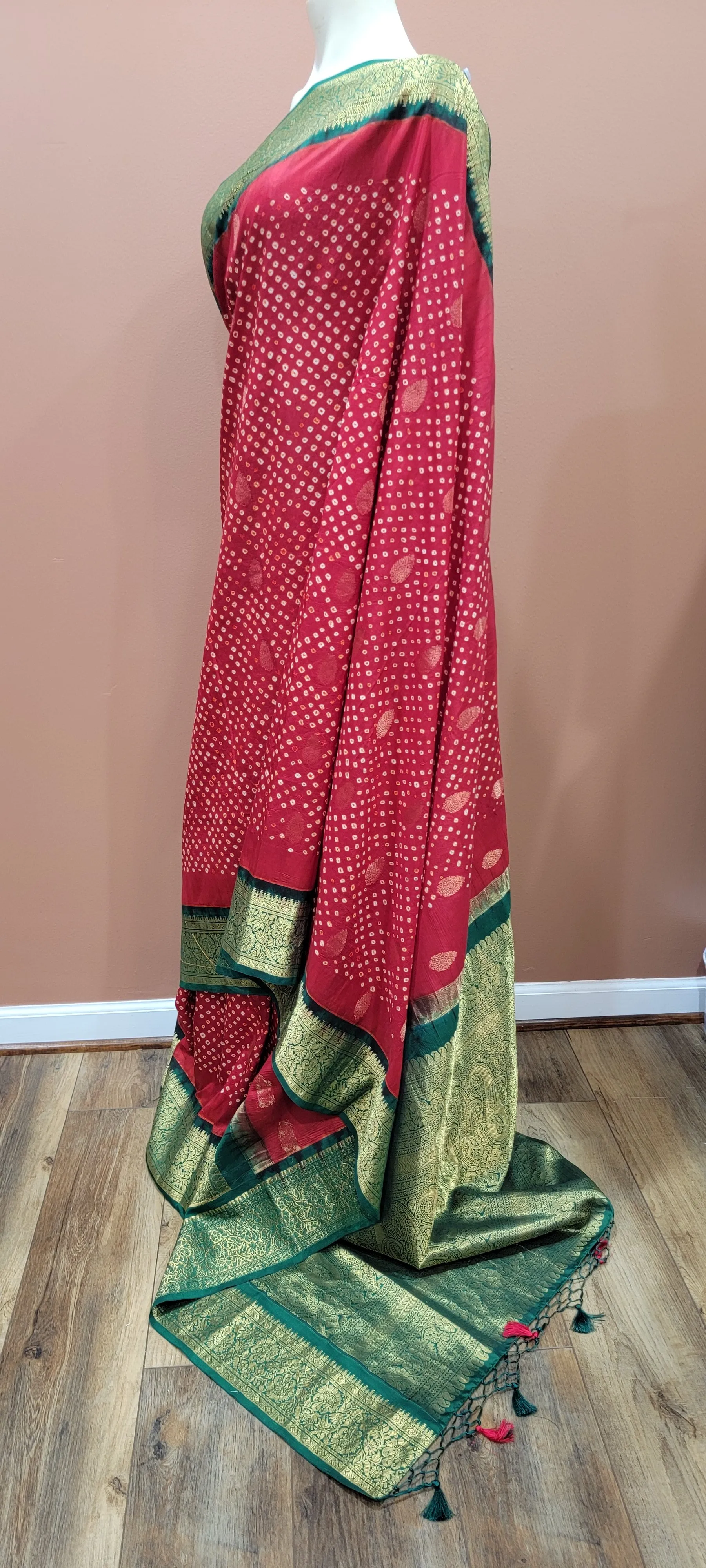 Kanchi Hand Tie Bandhini Saree Collection