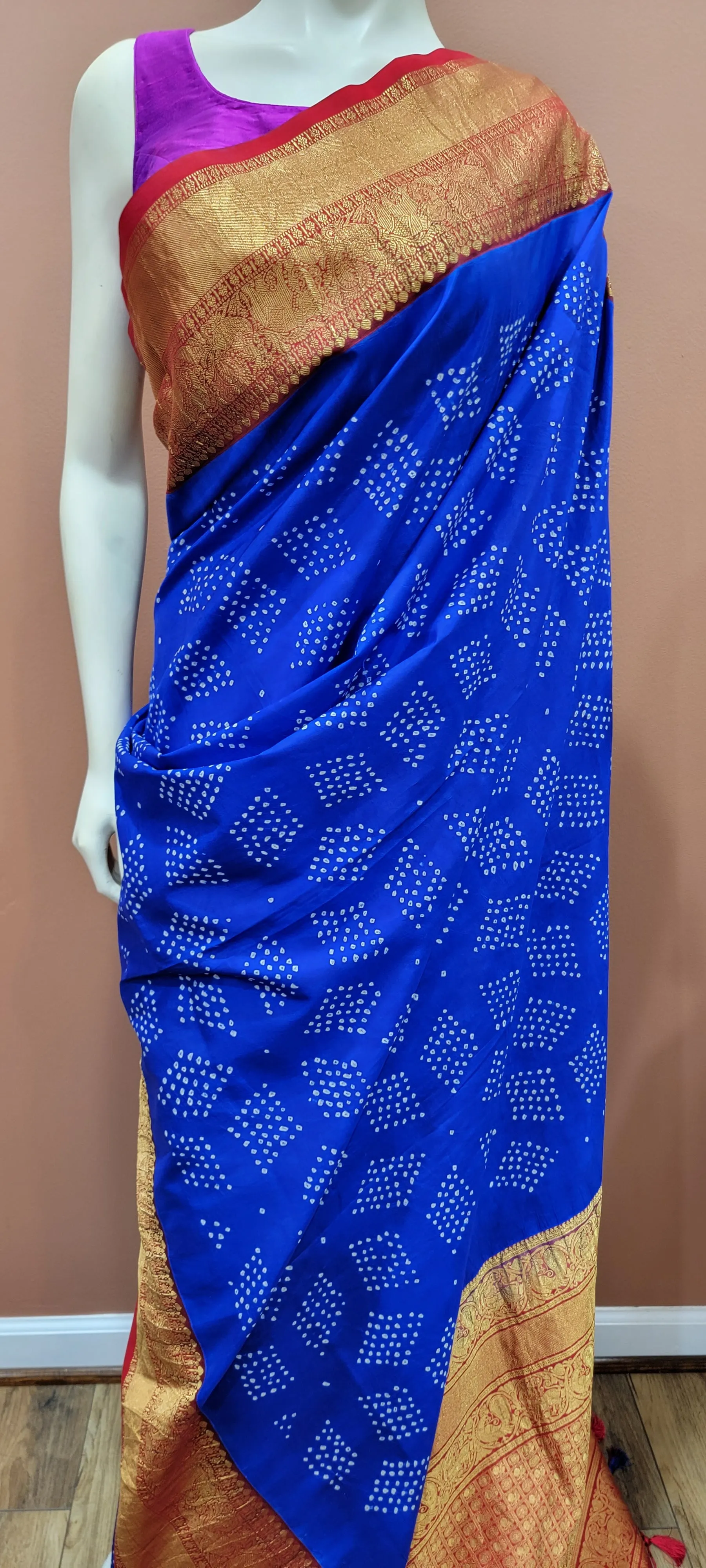 Kanchi Hand Tie Bandhini Saree Collection