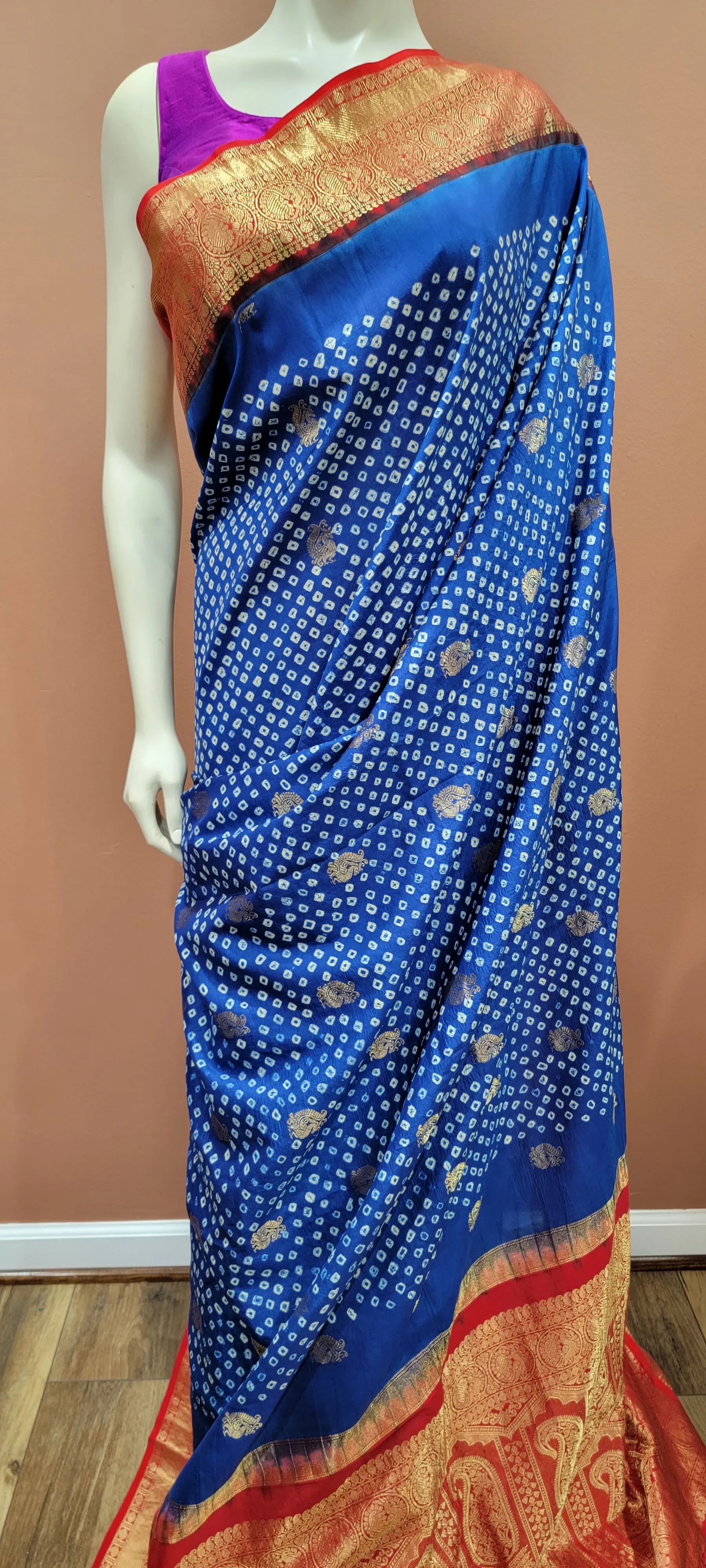Kanchi Hand Tie Bandhini Saree Collection