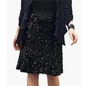 Karen Kane Black Sequin Skirt OX