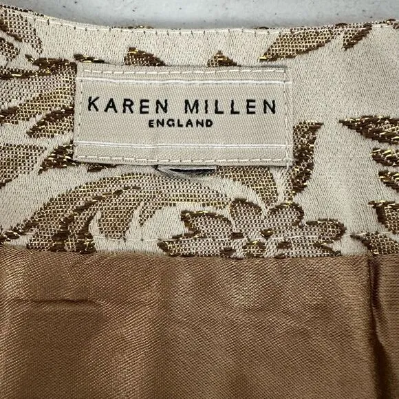 Karen Millen England Jacquard Aline Skirt size 8
