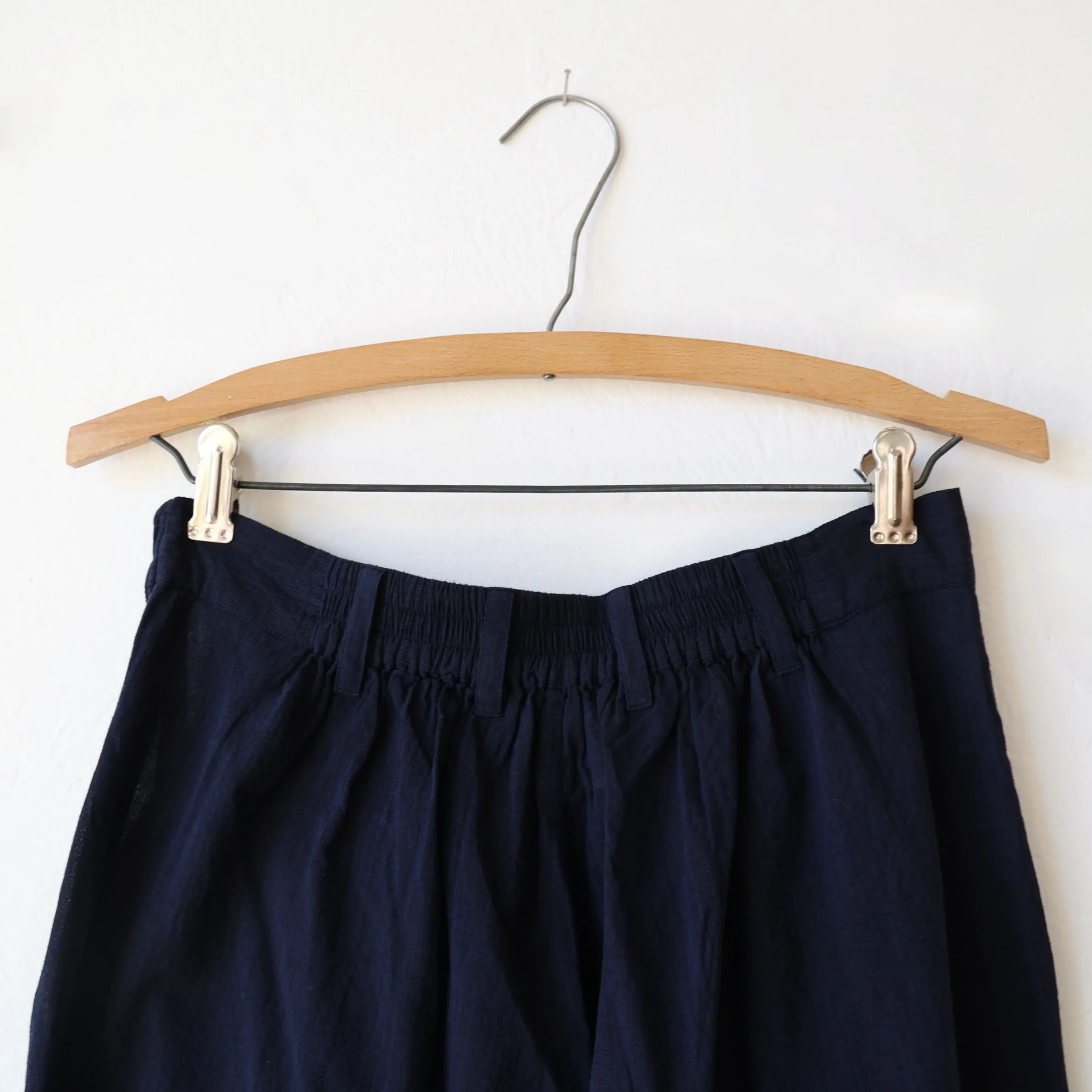 Khadi and Co. Cotton Pleated Pants - Dark Indigo