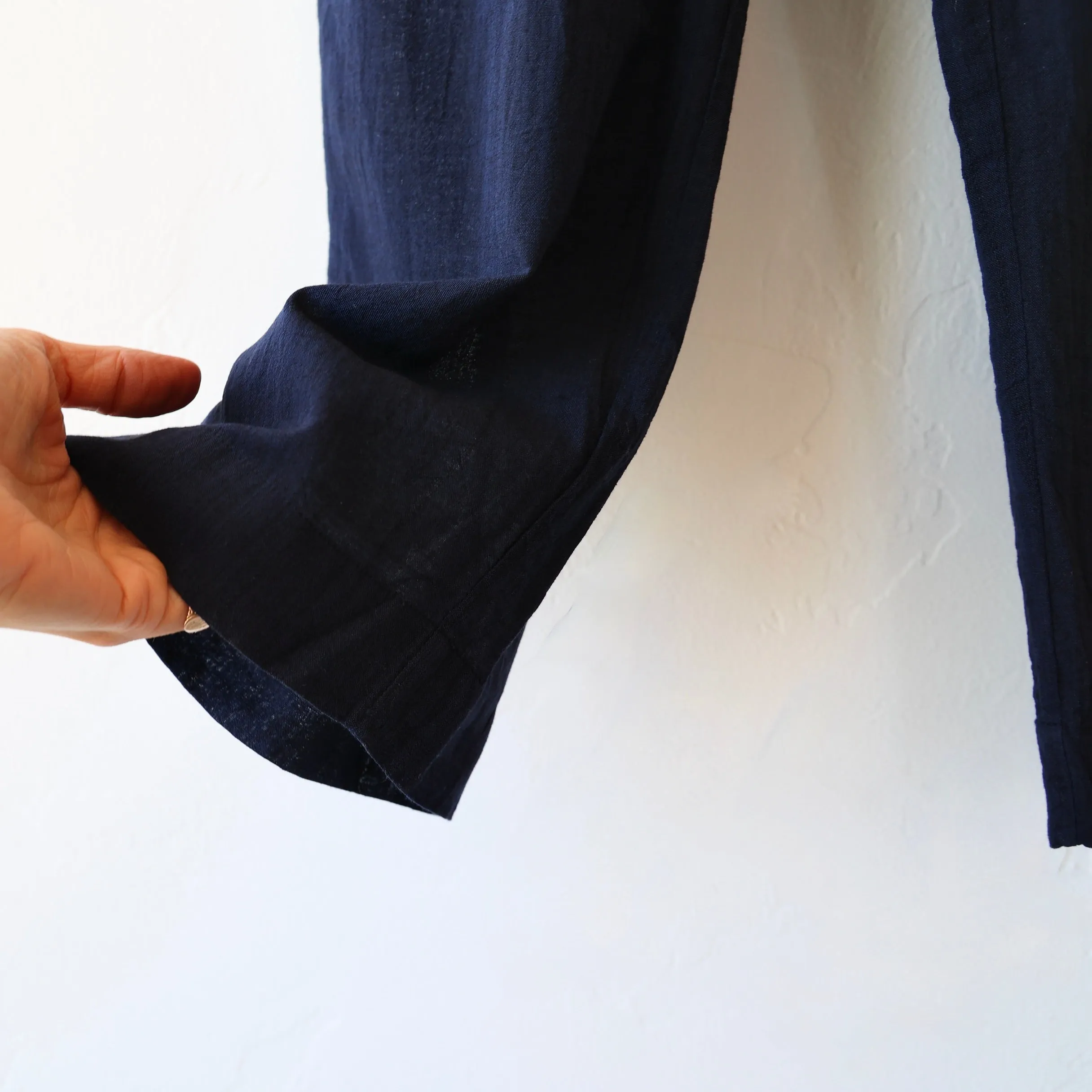 Khadi and Co. Cotton Pleated Pants - Dark Indigo