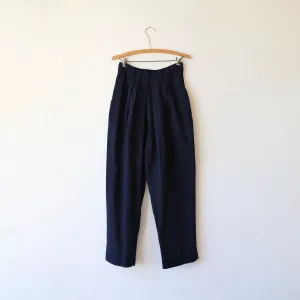Khadi and Co. Cotton Pleated Pants - Dark Indigo