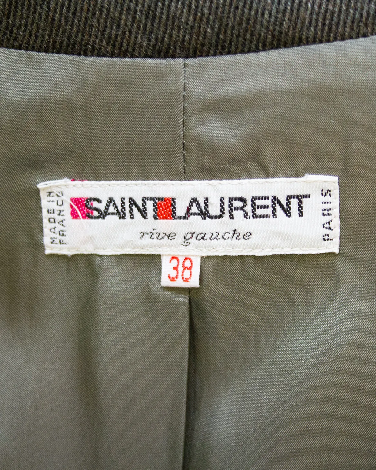 Khaki Wool Skirt Suit