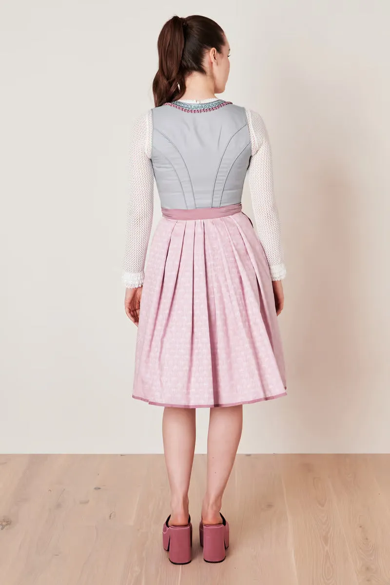 Kruger Midi Dirndl 2pcs. 60cm "Ileana" blue (38,40)