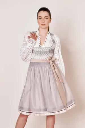 Kruger Midi Dirndl 2pcs. 60cm "Nellie" grey (38) *low stock