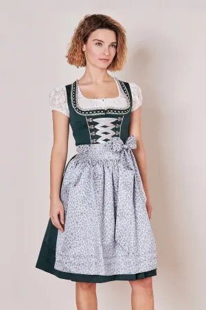Kruger Midi Dirndl 2pcs. 60cm "RIEKE" green (42)