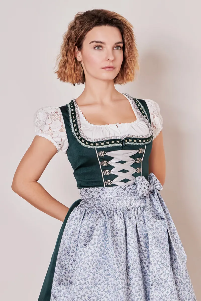 Kruger Midi Dirndl 2pcs. 60cm "RIEKE" green (42)