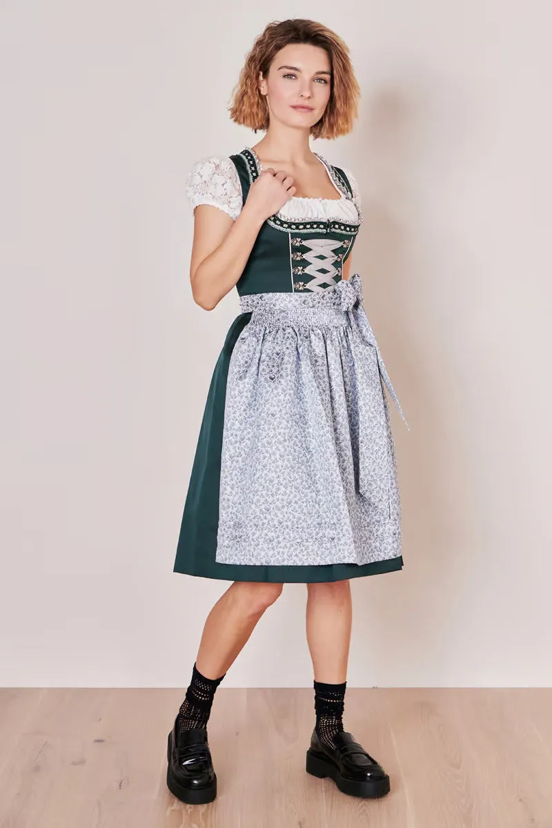 Kruger Midi Dirndl 2pcs. 60cm "RIEKE" green (42)
