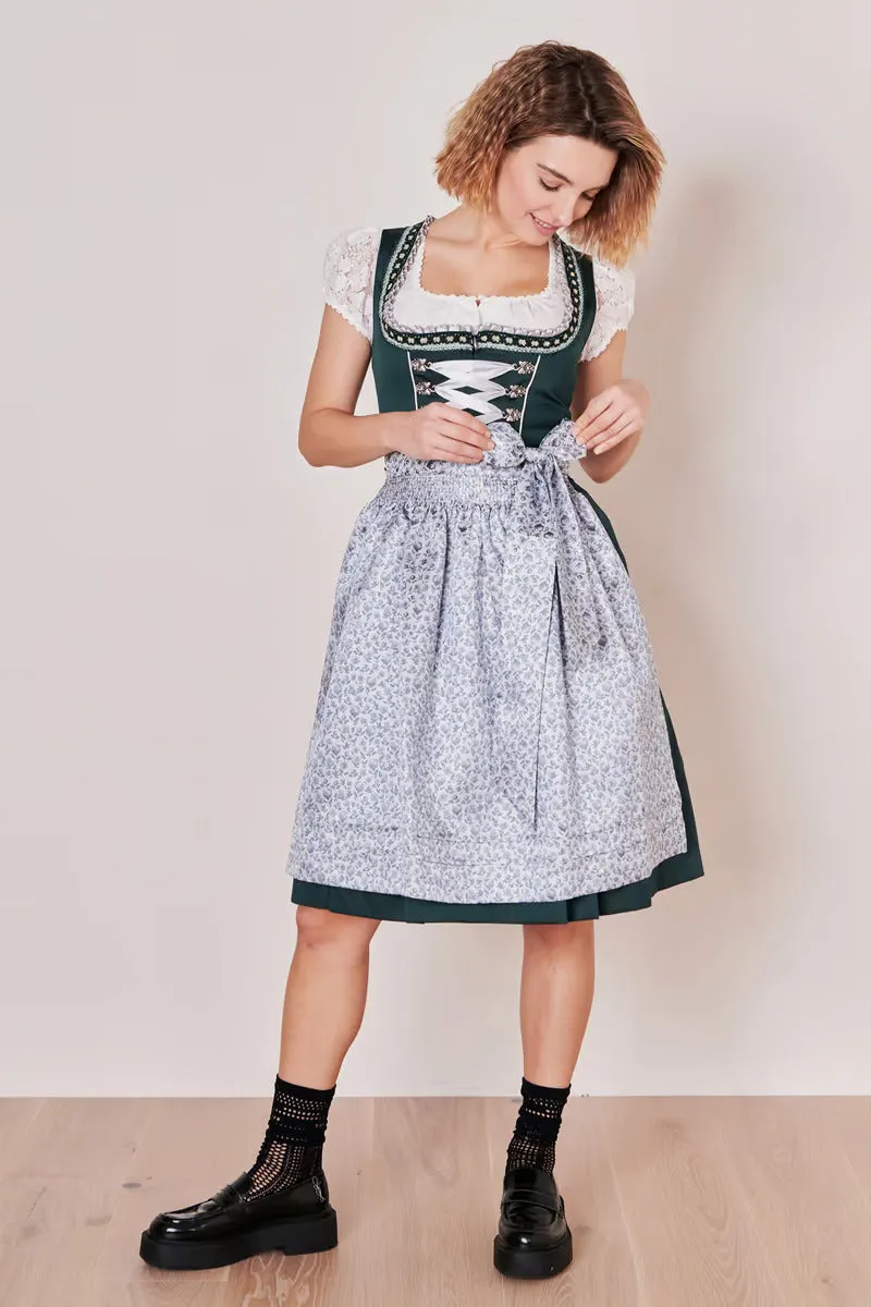Kruger Midi Dirndl 2pcs. 60cm "RIEKE" green (42)
