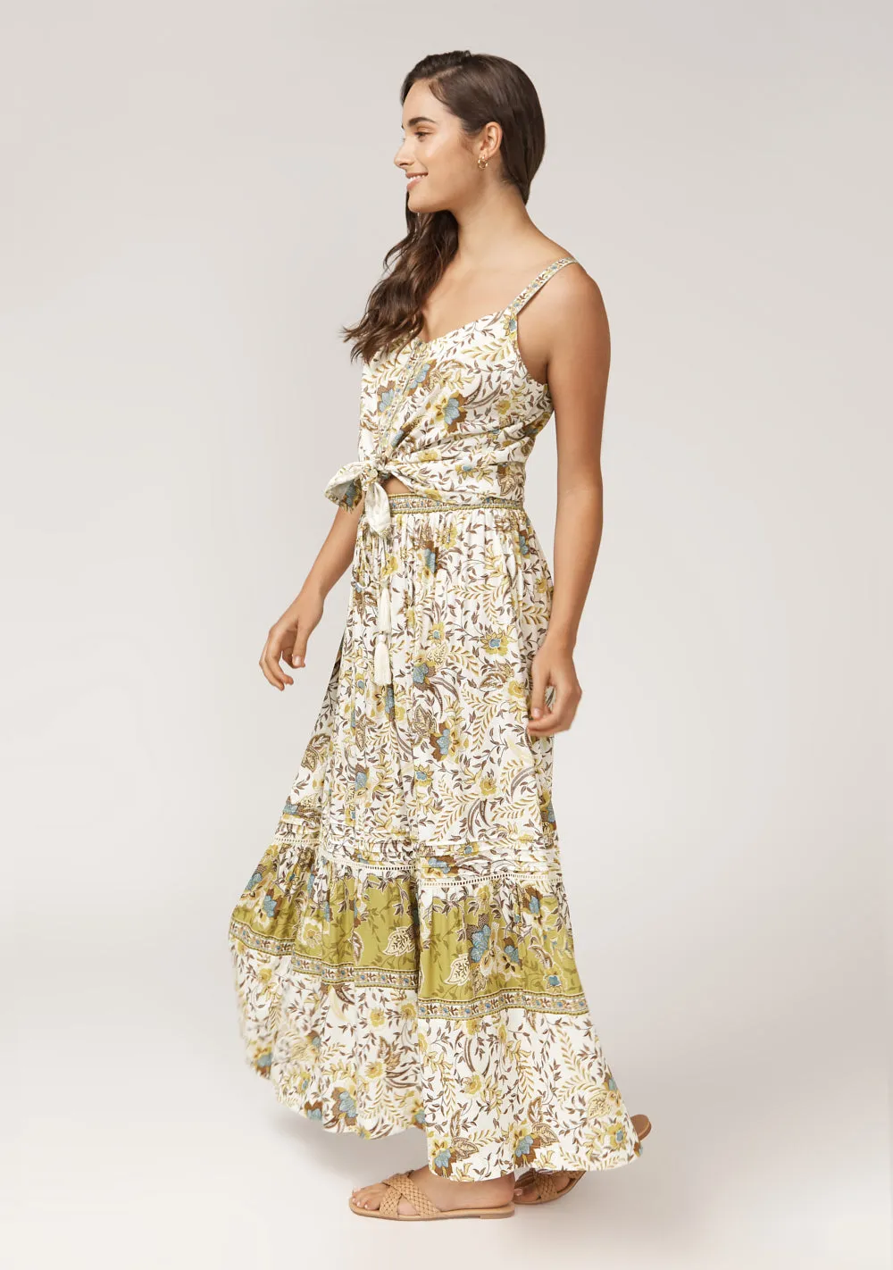 La Botani Maxi Skirt - Light Moss