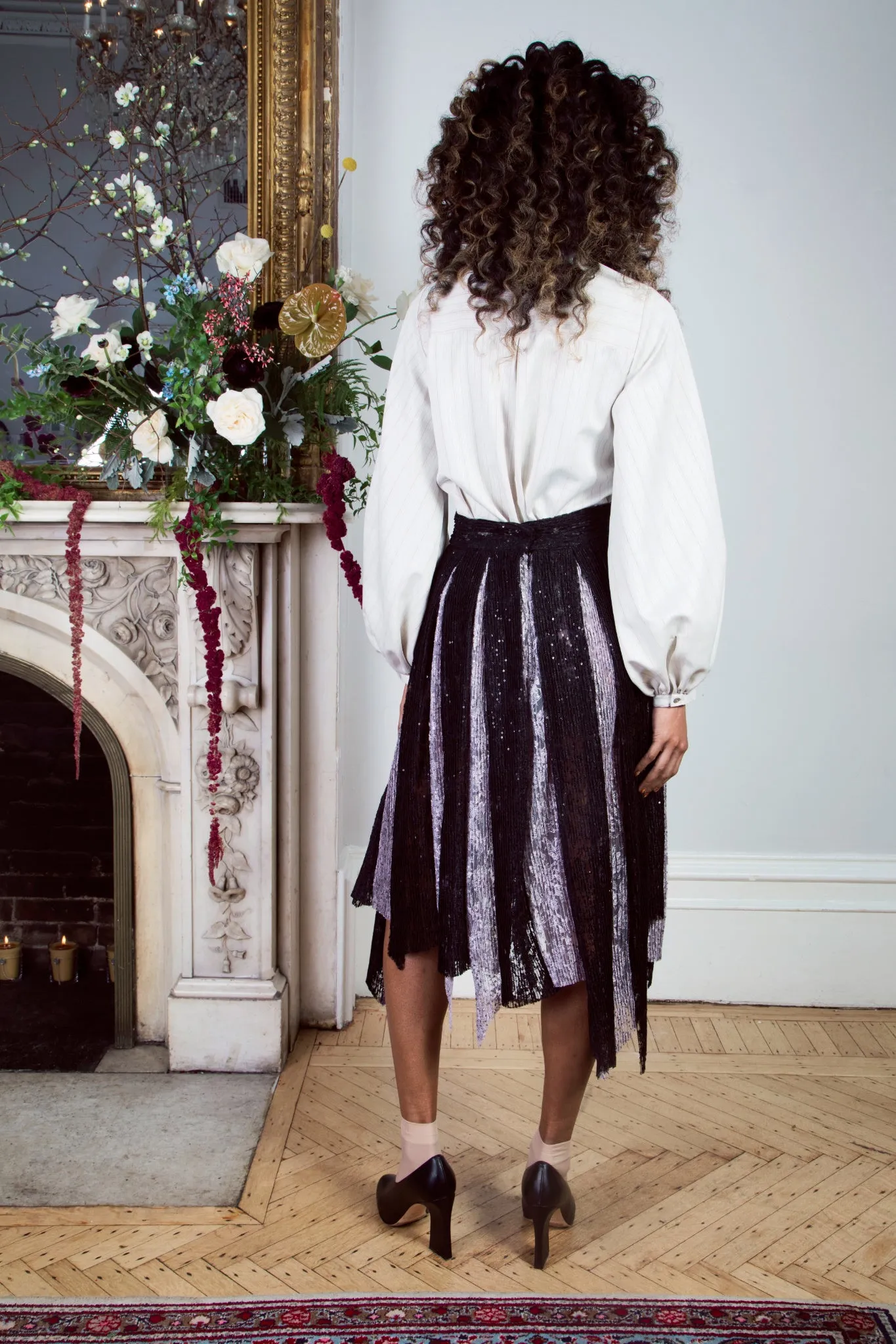 Lace Drip Silk-Cotton Shirt