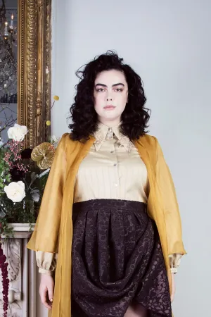 Lace Drip Silk-Cotton Shirt
