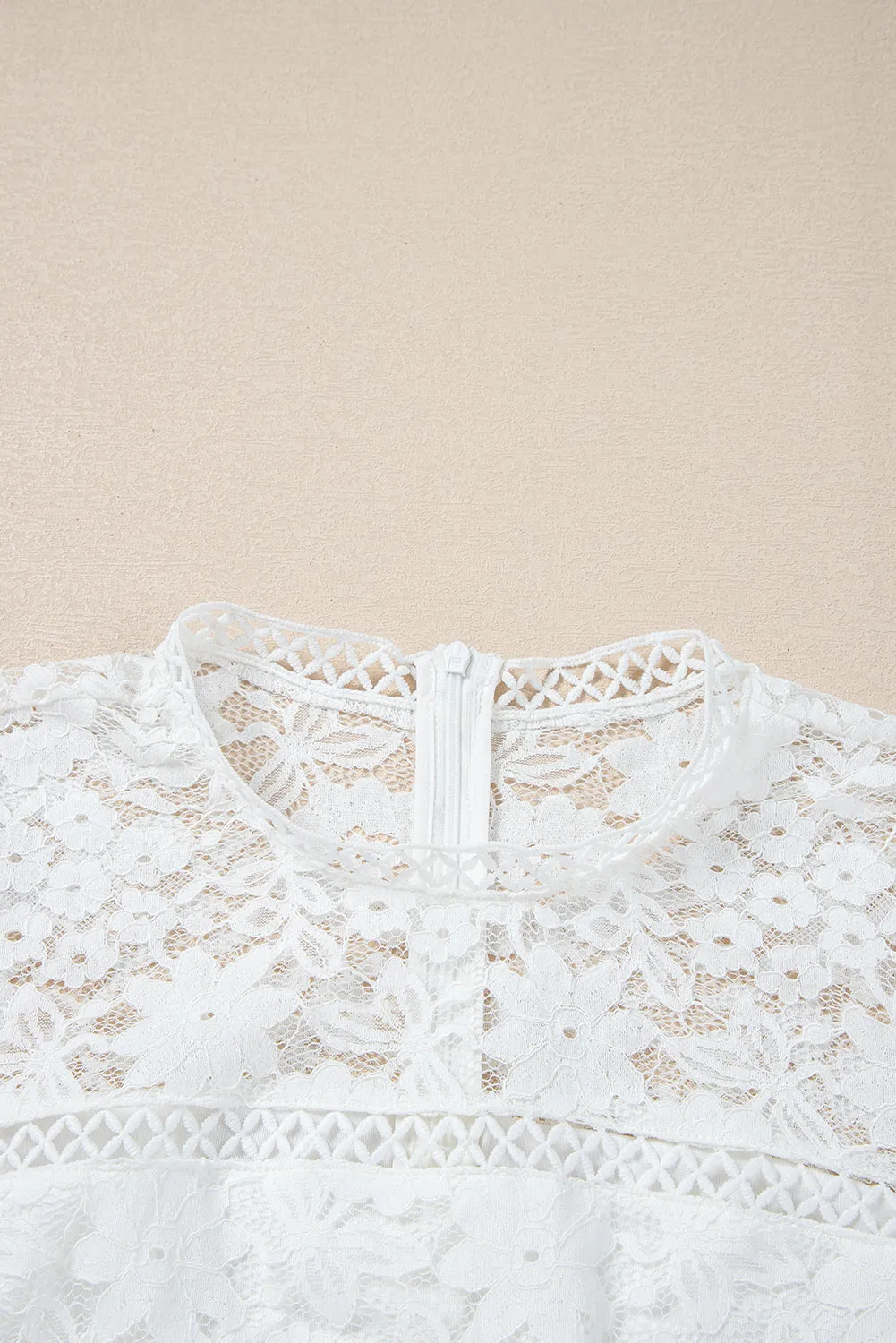 Laced In Elegance Lace Peplum Blouse