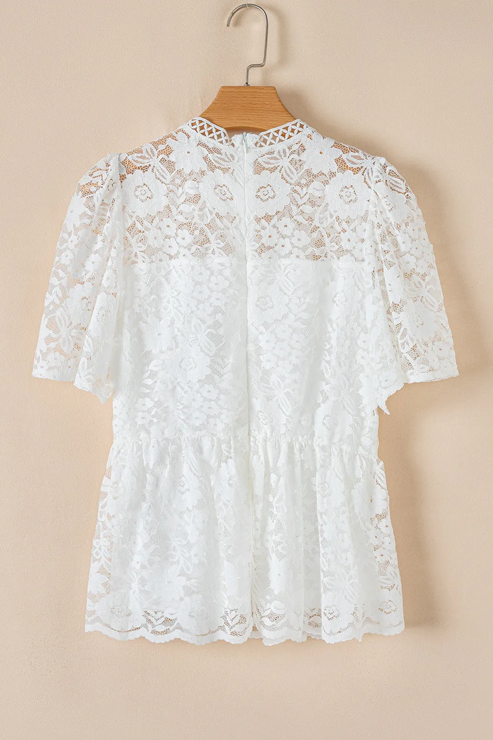 Laced In Elegance Lace Peplum Blouse