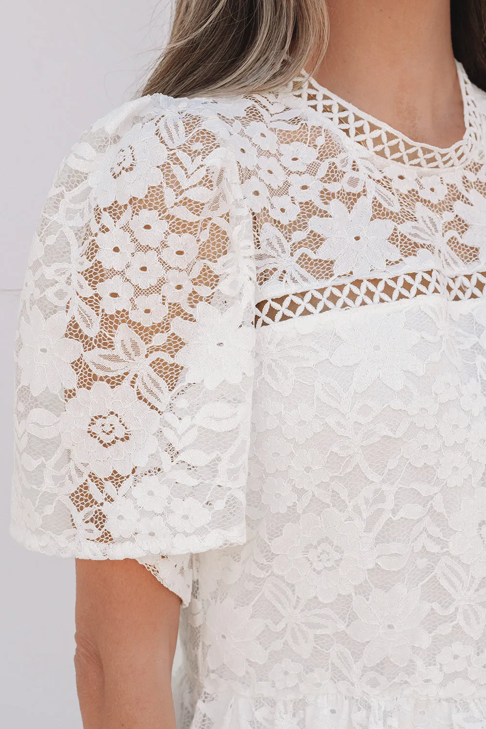 Laced In Elegance Lace Peplum Blouse