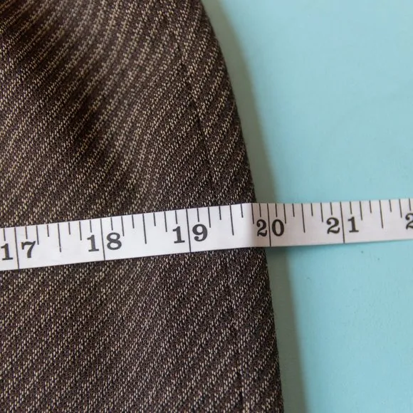 Lafayette 148 Vintage Y2K Brown Wool Knit Pleated Skirt Blazer Suit Set Size 8