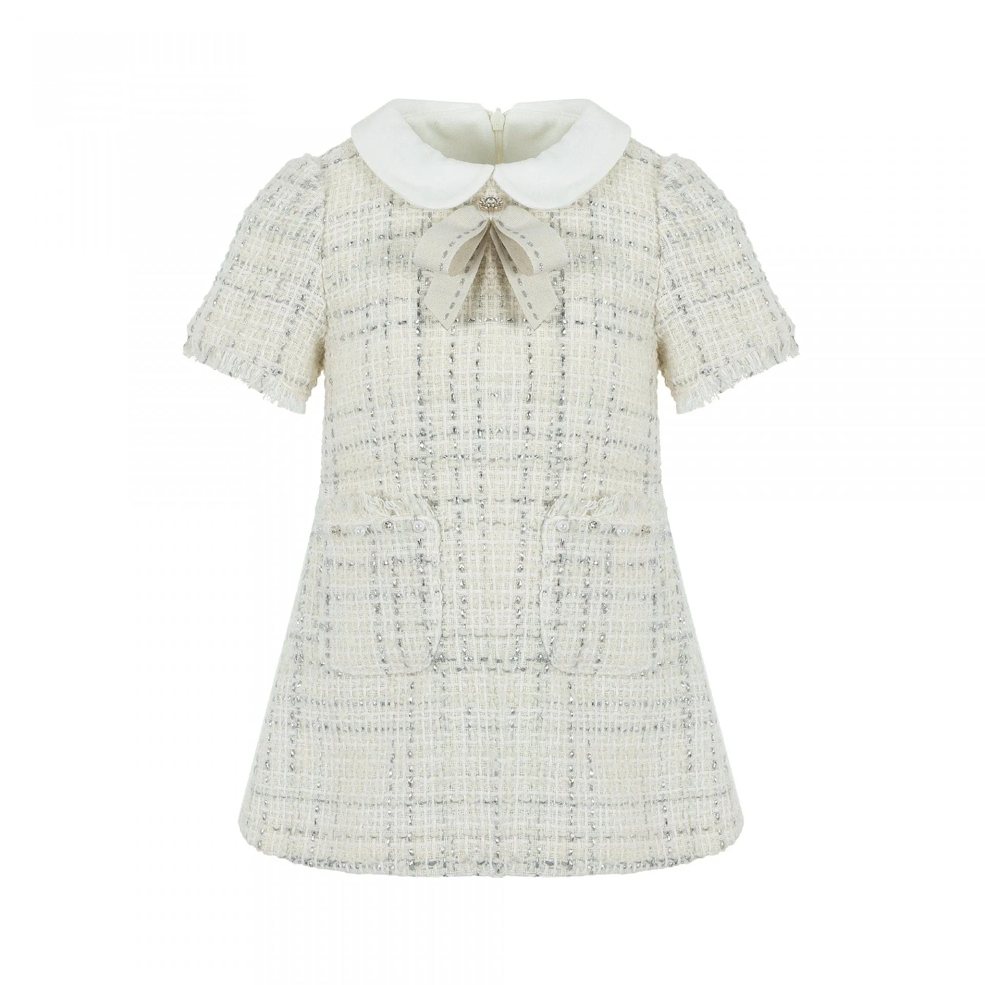 LAPIN HOUSE - Tweed A Line Dress - Cream