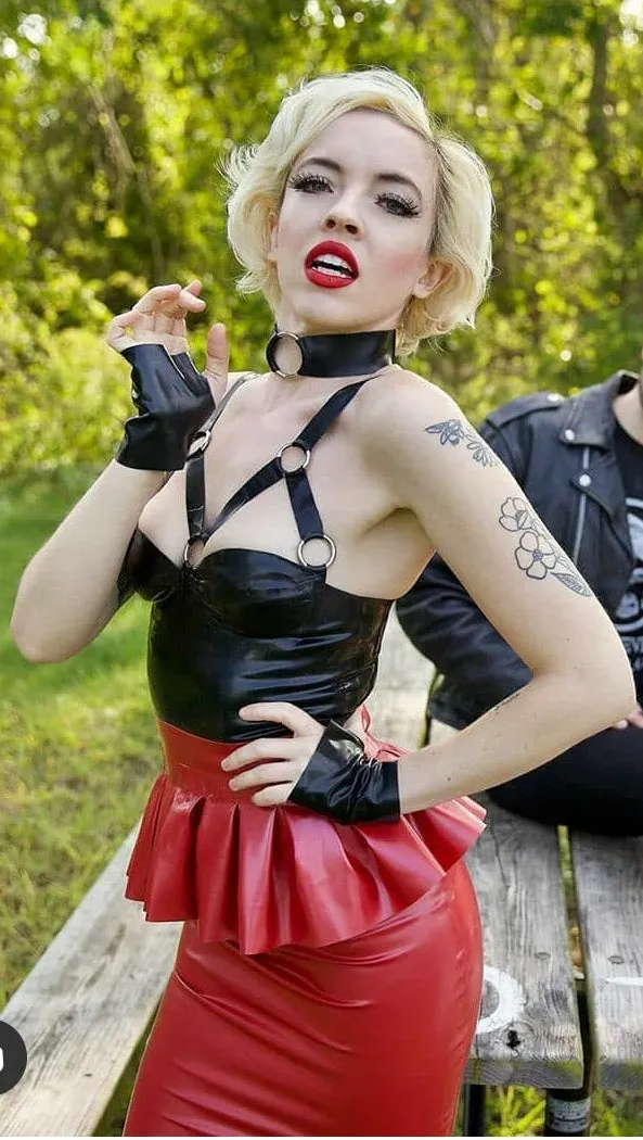 Latex Peplum Belt