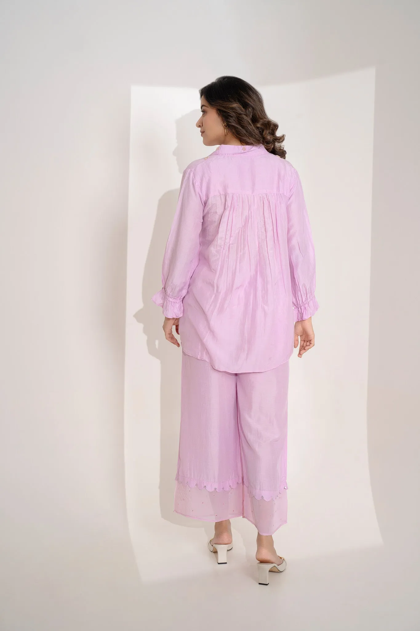 Lavender Bliss Hand Embroidered Co-Ords