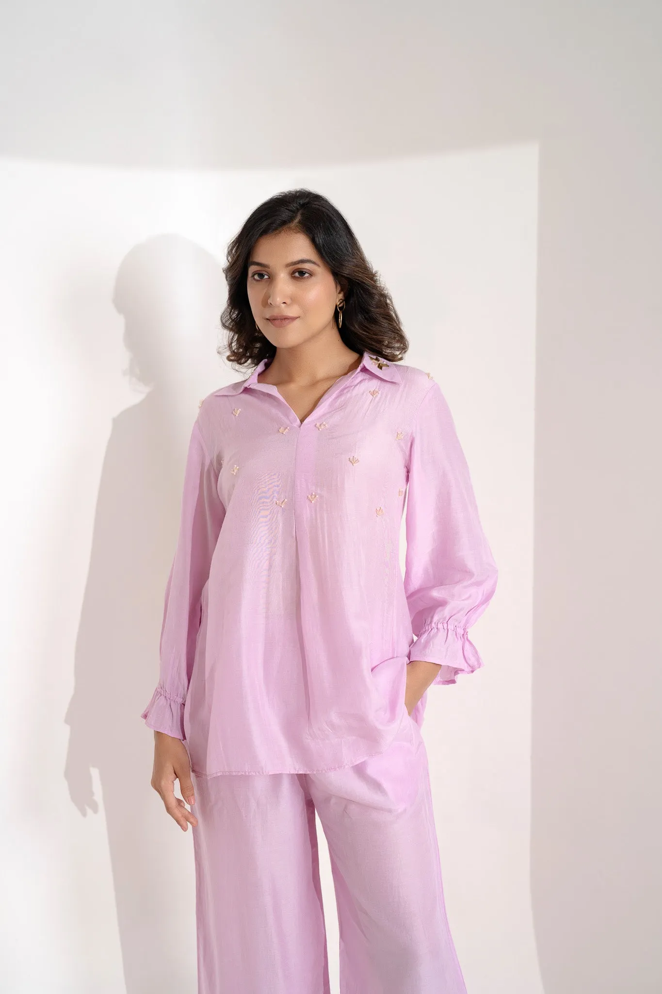 Lavender Bliss Hand Embroidered Co-Ords