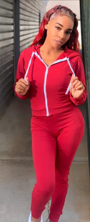 Lazy Boo sweats (red)